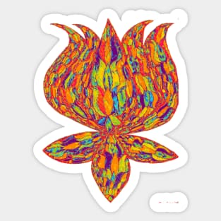 Psychedelic Lotus Sticker